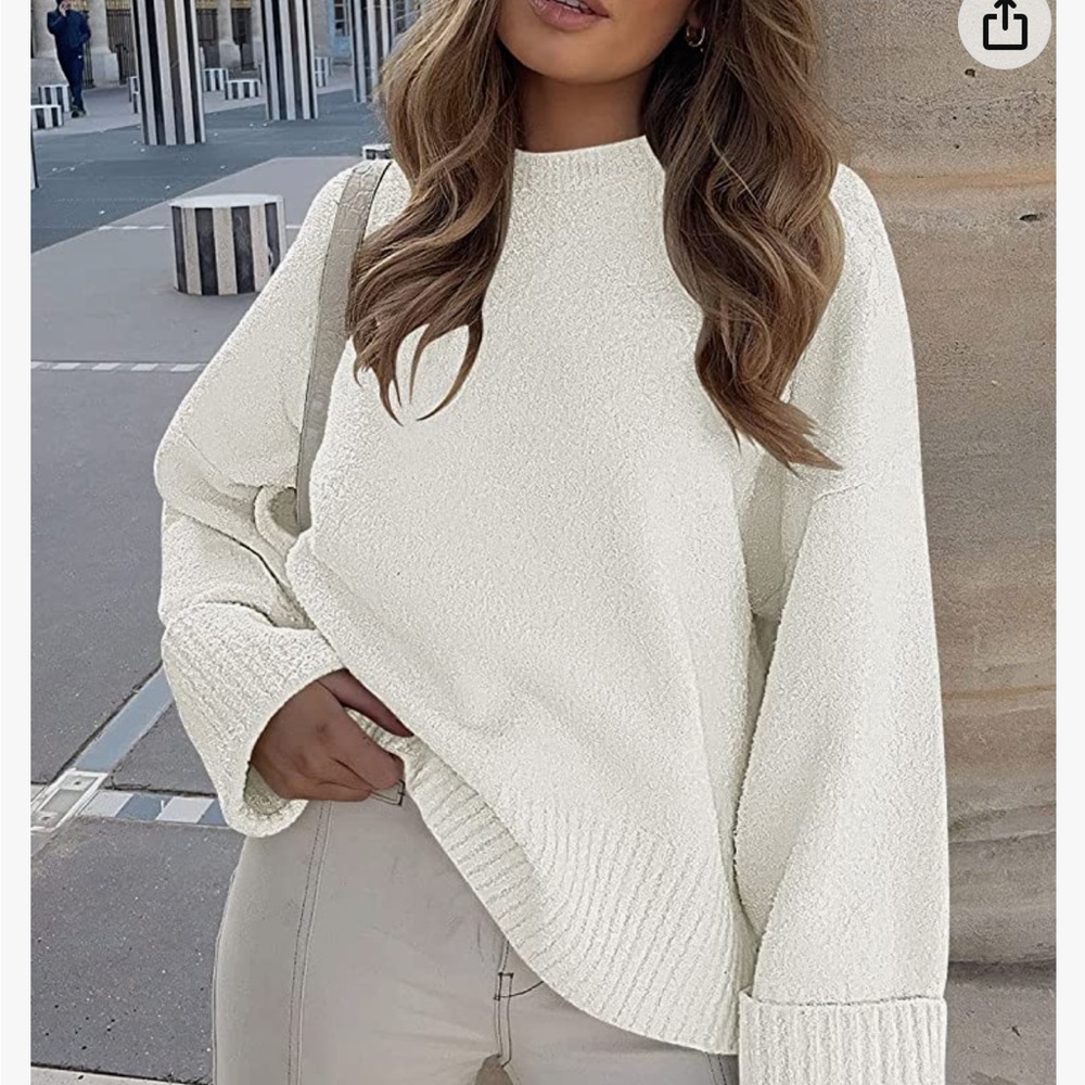 White crew neck sweater - Picture 3 of 5